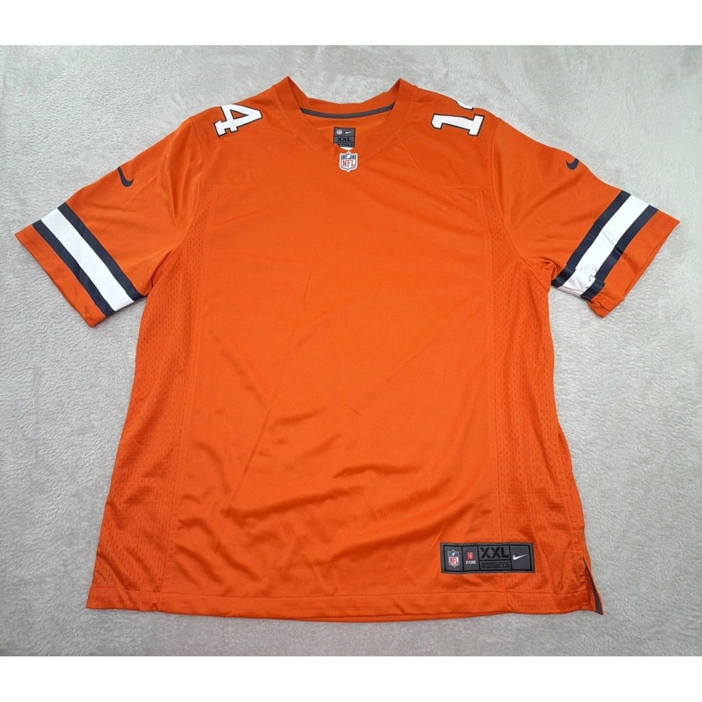 Nike NFL Denver Broncos #14 Courtland Sutton On Field Jersey Orange Size XXL